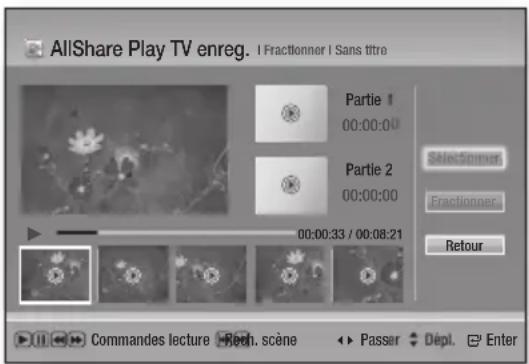 SAMSUNG BDE8900 - Fractionnement de la section d'un titre (en deux) - 1