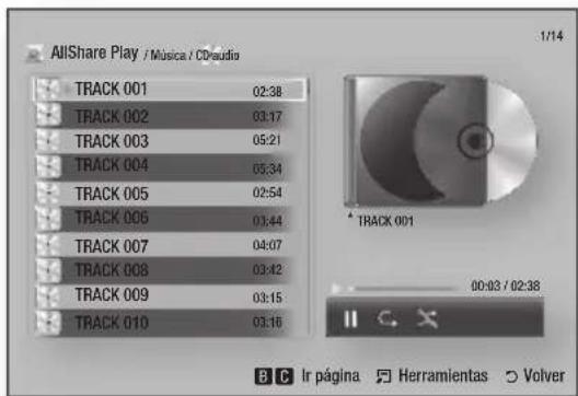 SAMSUNG BDE8900 - Repeticion de pistas de un CD de audio - 1