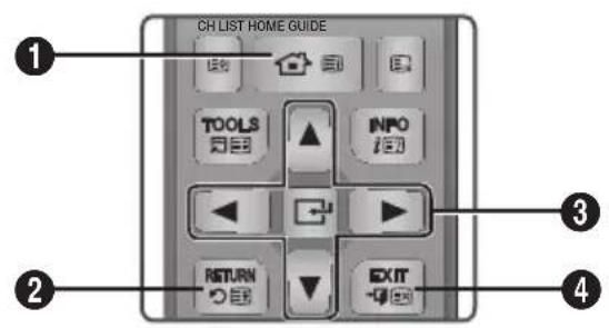 SAMSUNG BDE8900 - Botoes do controlo remototutilizados para o menu Definições - 1