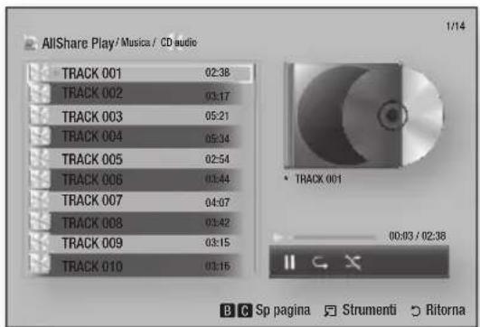 SAMSUNG BDE8900 - Ripetizione delle traccce di un CD audio - 1