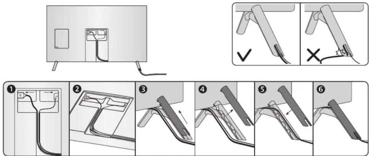 SAMSUNG UE49MU7000T - Arrange the cables - 1
