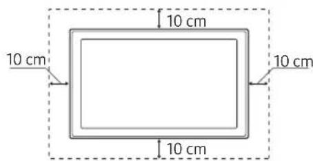 SAMSUNG UE49MU7000T - Garantire un'adeguata ventilazione al tevisore - 2