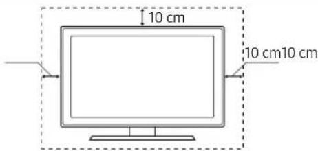 SAMSUNG UE32M5605AK - Sikre egnet ventilasjon rundt TV-en - 1