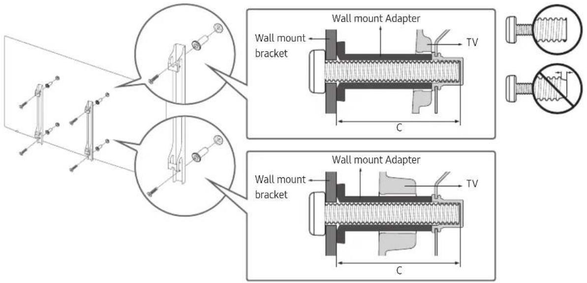 SAMSUNG UE32M5605AK - Mounting the TV on a wall - 2
