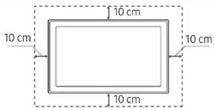 SAMSUNG UE32M5505AK - Sikre egnet ventilasjon rundt TV-en - 2
