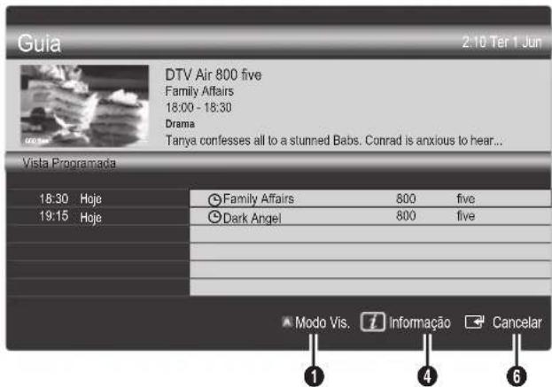 SAMSUNG UE46C6000RK - Utilização da função Vista Programada - 1