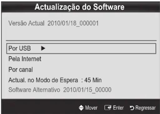 SAMSUNG UE46C6000RK - Actualização do Software - 1