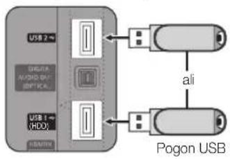 SAMSUNG UE46C6000RK - Priključitev naprave USB - 1