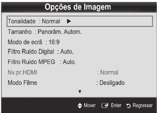 SAMSUNG UE40C9000SW - Opçoes de Imagem - 1
