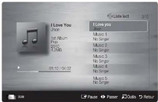 SAMSUNG UE40C9000SW - Lecture de musique - 1