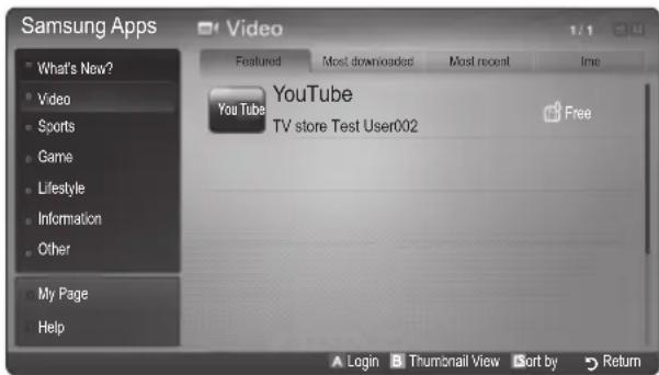 SAMSUNG UE40C9000SW - Samsung Apps - 1