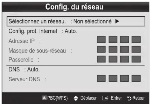 SAMSUNG UE40C9000SW - Configuration à l'aide de la méthode PBC (WPS) - 1