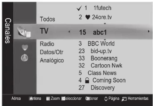 SAMSUNG UE40C9000SW - Admin. de canales - 1