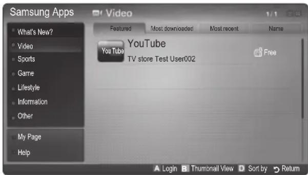 SAMSUNG UE40C9000SW - Samsung Apps - 1