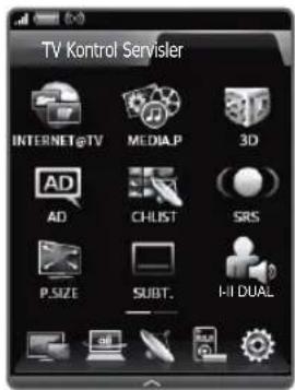SAMSUNG UE40C9000SW - Hizmetler seçeneğine dokunun. - 2