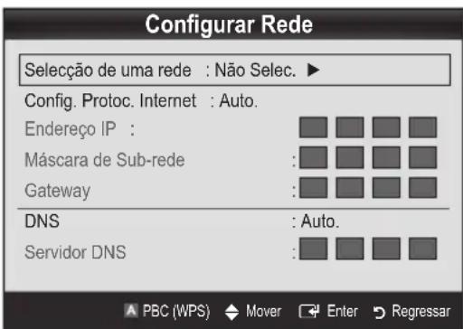 SAMSUNG UE40C9000SW - Como configurar utilizing a opção PBC (WPS) - 1