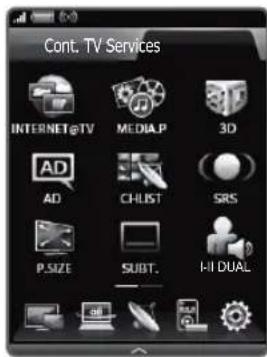 SAMSUNG UE40C9000SW - Appuyez sur Services. - 2