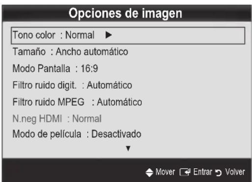 SAMSUNG UE40C9000SW - Opciones deImagen - 1