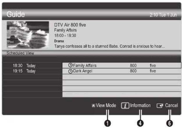 SAMSUNG UE40C9000SW - Using Scheduled View - 1