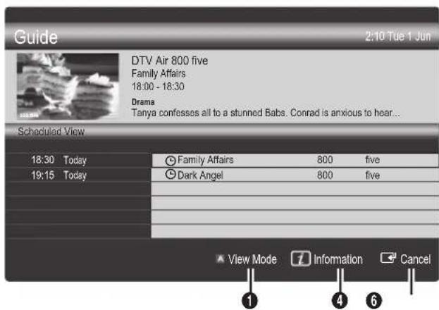 SAMSUNG UE40C9000SW - Uporaba moznosti Scheduled View - 1