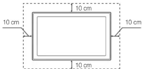 SAMSUNG UE40C9000SW - Namestitev s stojalom. Namestitev z opremo za pritrditev na steno. - 2