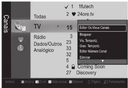 SAMSUNG UE40C9000SW - Os Meus Canais - 1