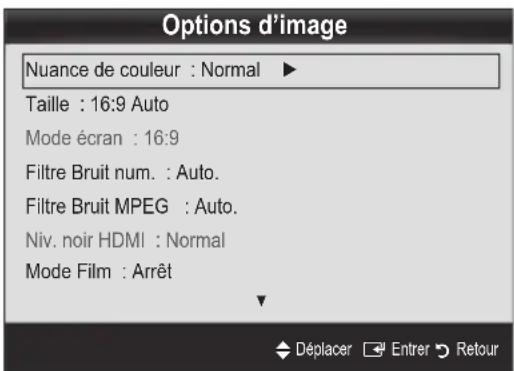 SAMSUNG UE40C9000SW - Options d'image - 1