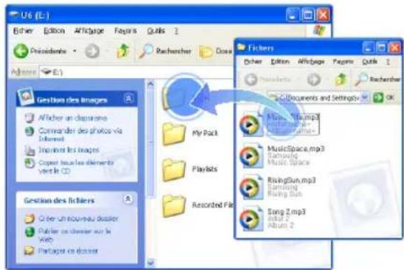SAMSUNG YPU6QP - Téléchargement de fichiers en utilisant votre lecteur comme disque amovible - 1