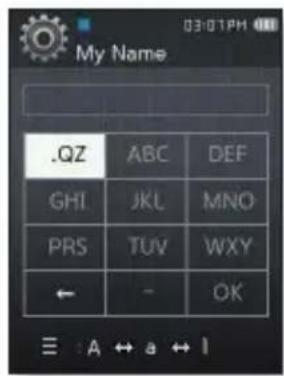 SAMSUNG YPQ2CW - Réglage du nom - 1