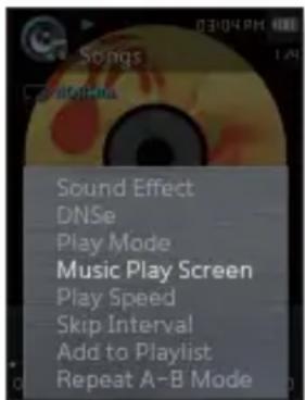 SAMSUNG YPQ2CW - Options de l'écran de lecture musicale - 1