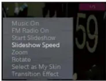 SAMSUNG YPQ2CW - Régler la vitesse du diaporama - 1