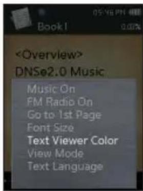 SAMSUNG YPQ2CW - Réglage de la couleur de la visionneuse de texte - 1