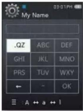 SAMSUNG YPQ2AW - Réglage du nom - 1