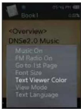 SAMSUNG YPQ2AW - Réglage de la couleur de la visionneuse de texte - 1