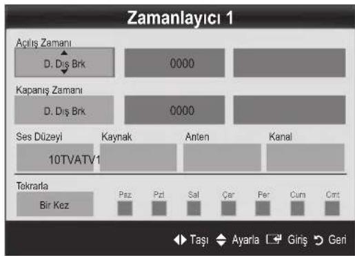 SAMSUNG UE55C6005RW - Açma / Kapama Zamanlayicisini Ayarlama - 1