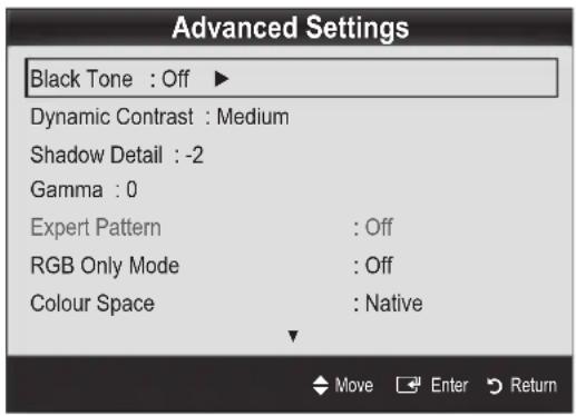 SAMSUNG UE55C6005RW - Advanced Settings - 1
