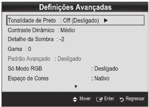 SAMSUNG UE55C6005RW - Definições Avançadas - 1