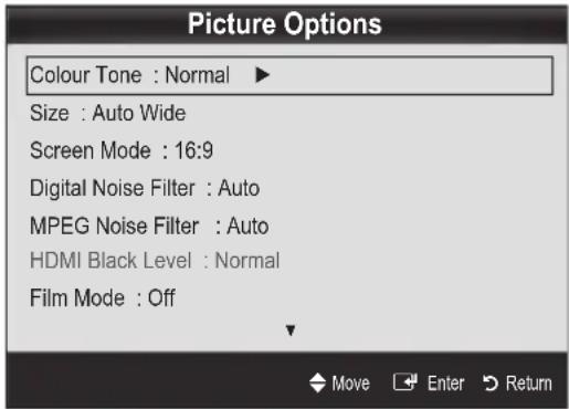 SAMSUNG UE55C6005RW - Picture Options - 1