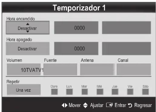 SAMSUNG UE55C6005RW - Activación y desactivación del temporizador - 1