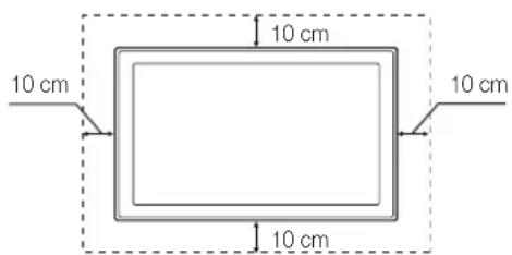 SAMSUNG UE55C6005RW - Installation avec un pied Installation avec un support de montage mural - 2
