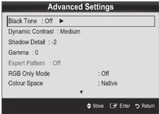 SAMSUNG UE55C6000RK - Advanced Settings - 1
