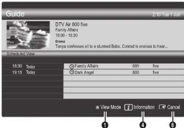 SAMSUNG UE55C6540SK - Using Scheduled View - 1