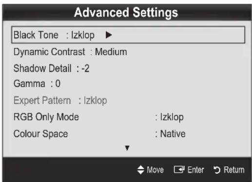 SAMSUNG UE55C6540SK - Advanced Settings - 1