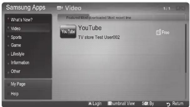 SAMSUNG UE55C6540SK - Samsung Apps - 1