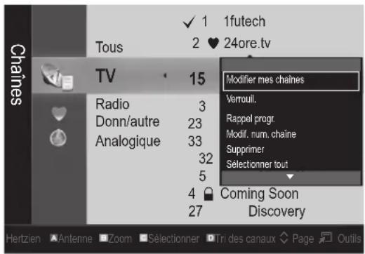 SAMSUNG UE55C6540SK - Mes chaînes - 1