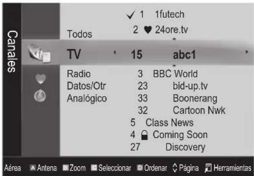 SAMSUNG UE55C6540SK - Admin. de canales - 1