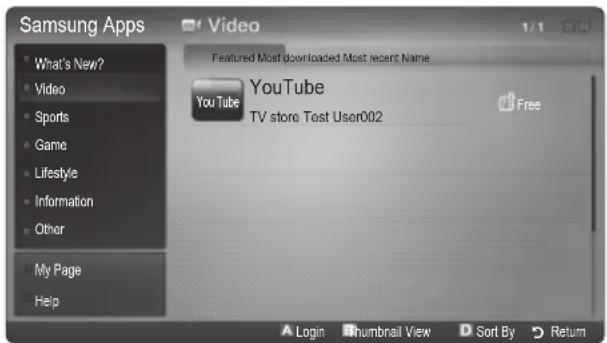 SAMSUNG UE55C6540SK - Samsung Apps - 1