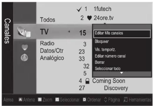 SAMSUNG UE55C6540SK - Mis canales - 1