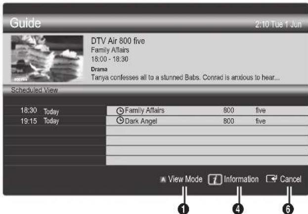 SAMSUNG UE55C6540SK - Uporaba moznosti Scheduled View - 1