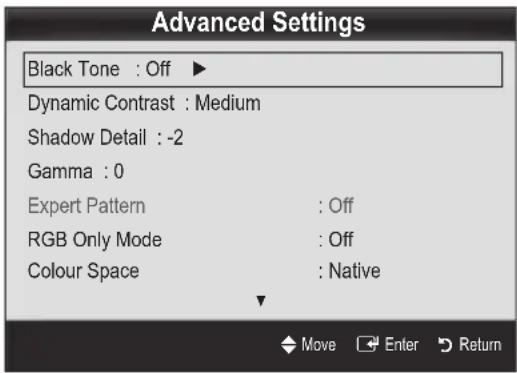 SAMSUNG UE55C6540SK - Advanced Settings - 1